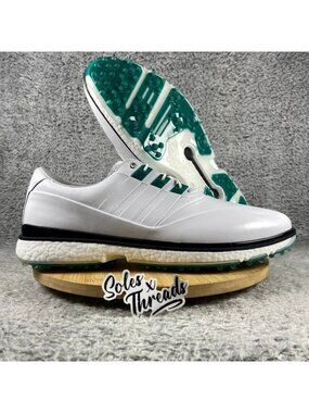Adidas Equipment 93 Spikeless Golf Shoes Size 12.5 Men White Green Black JP5174